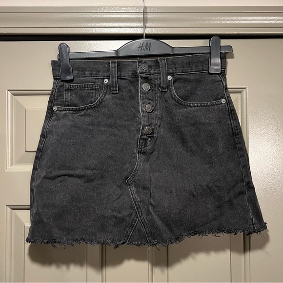 Madewell Rigid Denim A-Line Mini Skirt size 27 - Picture 2 of 7